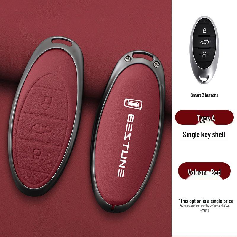 FAW Bestune T77/T99/B70 Car Key Case with Buckle, Full Wrap Shell for T55/T33, Unisex Design