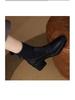 Women's Chunky Heel Knitted Short Boots 2025: Versatile Slim Fit British Style High Heel Martin Elastic Sock Boots for Autumn/Winter