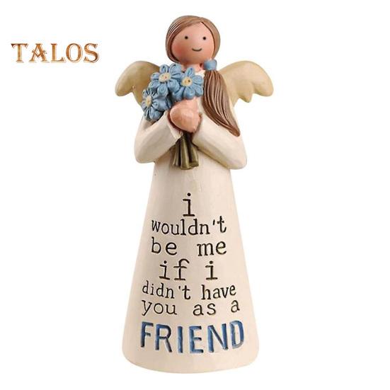 Angel Ornament Exquisite Workmanship Friendship Angel Statue Resin Angel Sculpture for Home