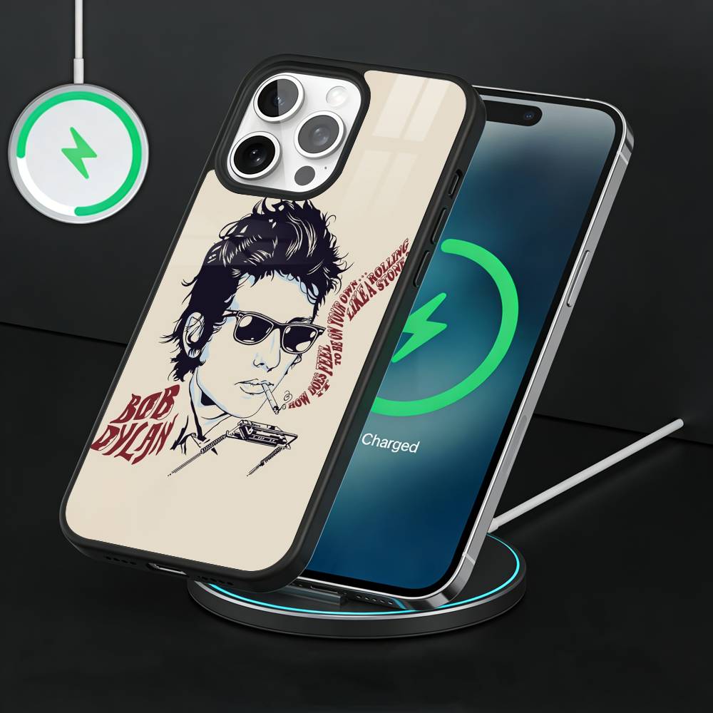 Bob D-Dylan Singer Phone Case For iPhone17,16,15,14,13 Plus,Pro Max Magnetic For Magsafe Wireless Charging