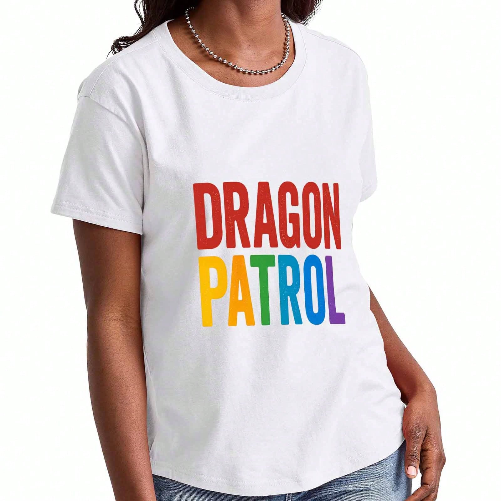 Dragon Head Ladies Cotton T Shirt, Pure Cotton Premium Print,Durable,Casual And Stylish, Red Dragon Head Graphic Tee,Traditional Chinese Dragon Patter S разноцветный