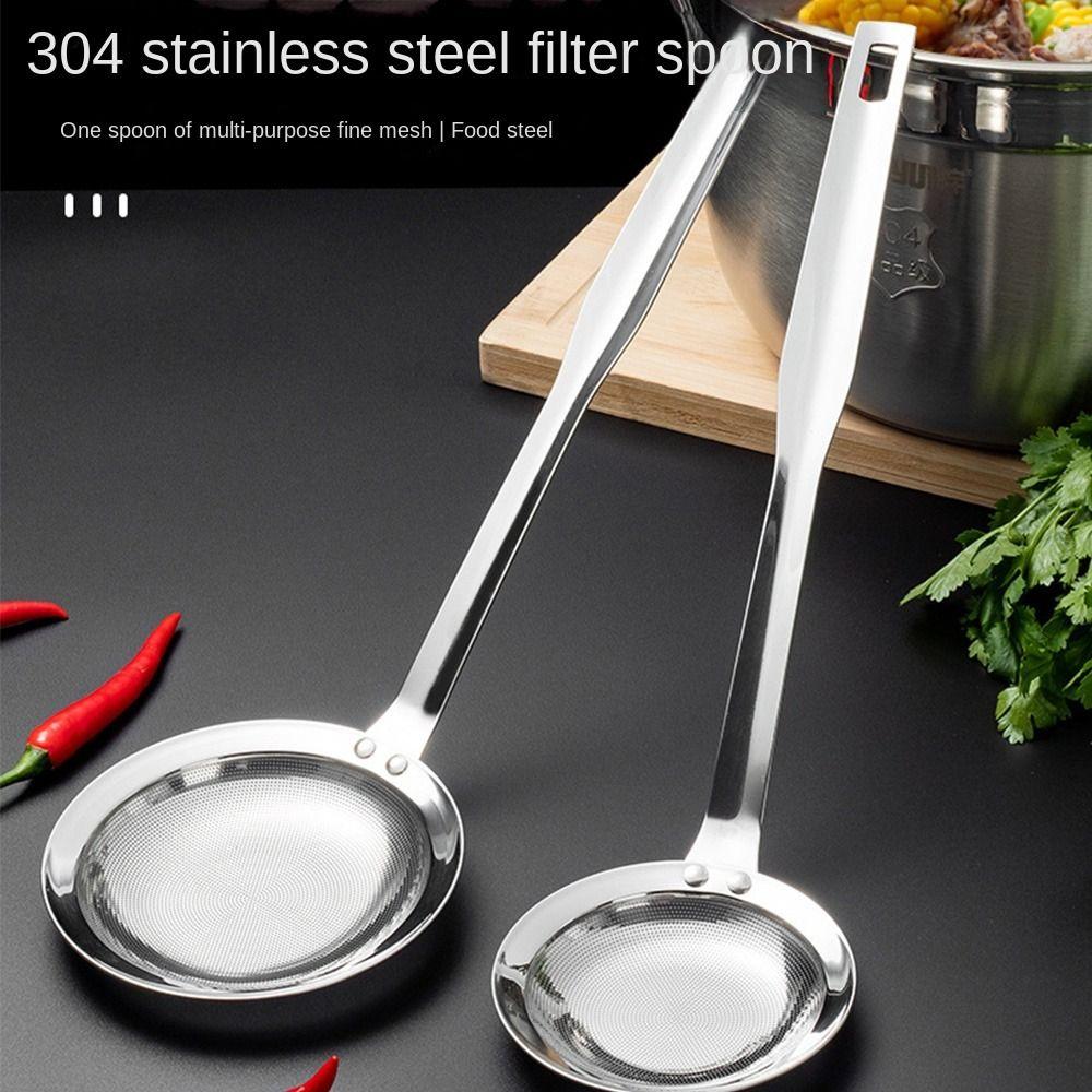 

with Long Handle Skimmer Scoop Slotted Spoon Foam Small Filter Screen Fine Mesh Strainer