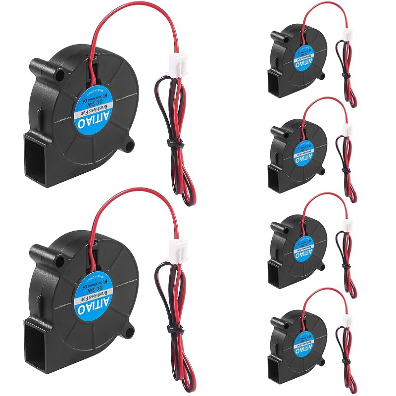 6PCS 5015 Blower Fan 5V DC Brushless Cooling Blower Fan 3D Printer Brushless Cooling Fans 50mmx15mm 2PIN