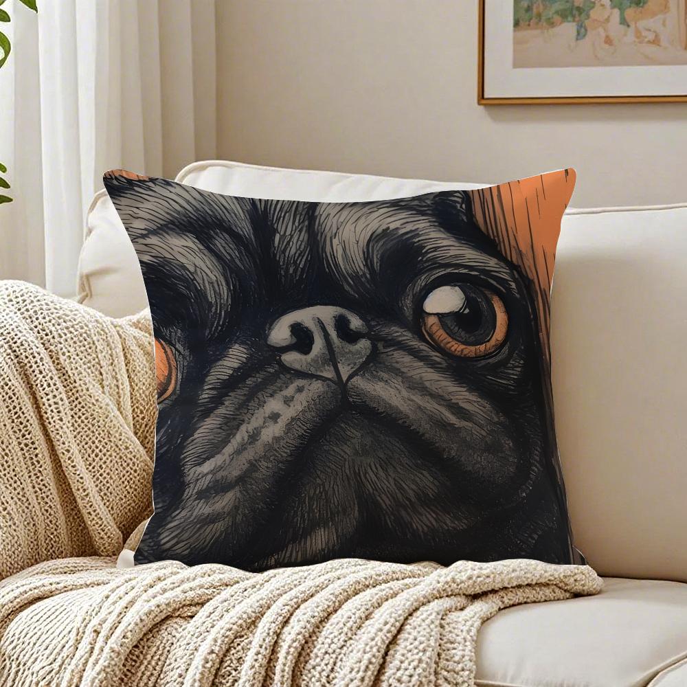 NICE CUTE Pomeranian Dog Cushion Cover Pillowcase Antidustmite Living Room Sofa Decor Cushion Room