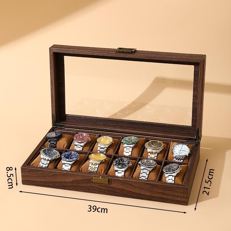 

Мягкая подушка-шкатулка для часов с текстурой орехового дерева - высококачественная кожаная витрина для мужской коллекции часов