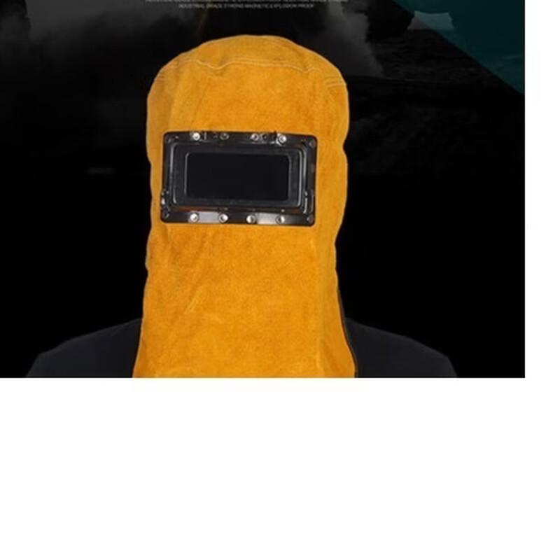 Brangdy Cowhide Extended Head-Mounted Welding Face Shield One Size