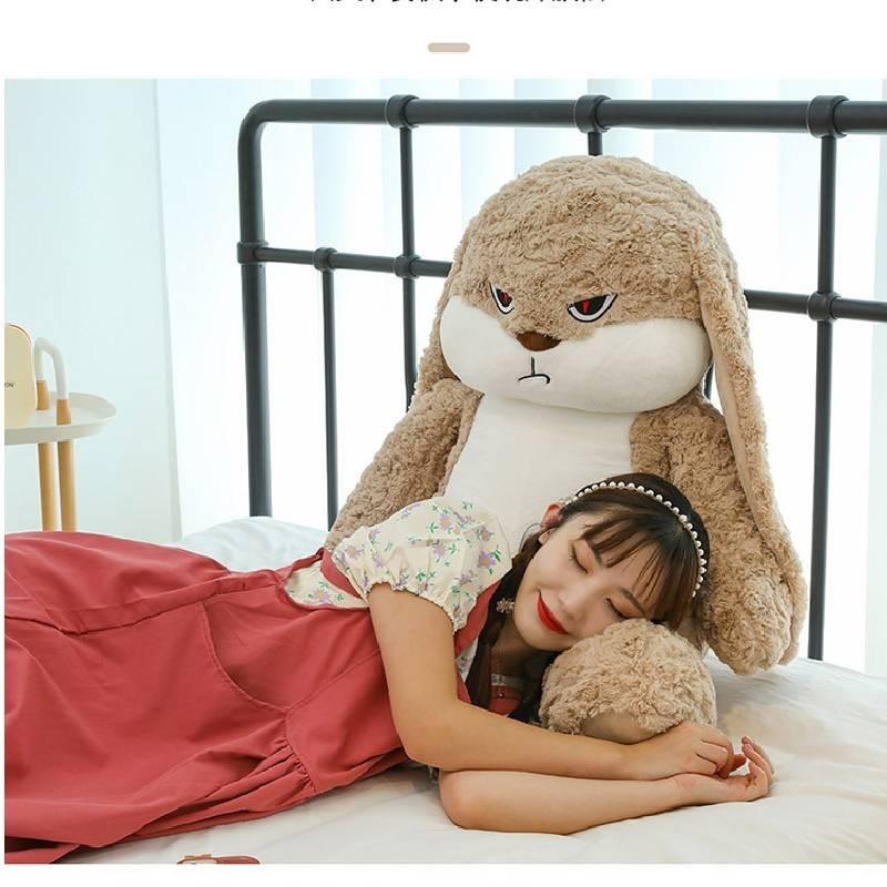 Fluffy Bunny Plush Toy Pillow Stuffed Animal Cute Birthday Gift For Girls 30-60cm