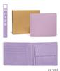 Small Card Coin [J.STORE] Bi-fold Wallet, Slim, Lightweight, Wallet, Slots, Purse, Simple, Pastel, Unisex, Purple, 6S-J16-PU