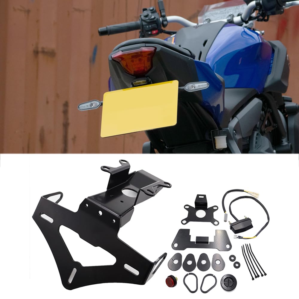 MT07 Motorcycle LED Light Rear License Plate Bracket Fender Eliminator Bracket for Yamaha MT-07 (2025)