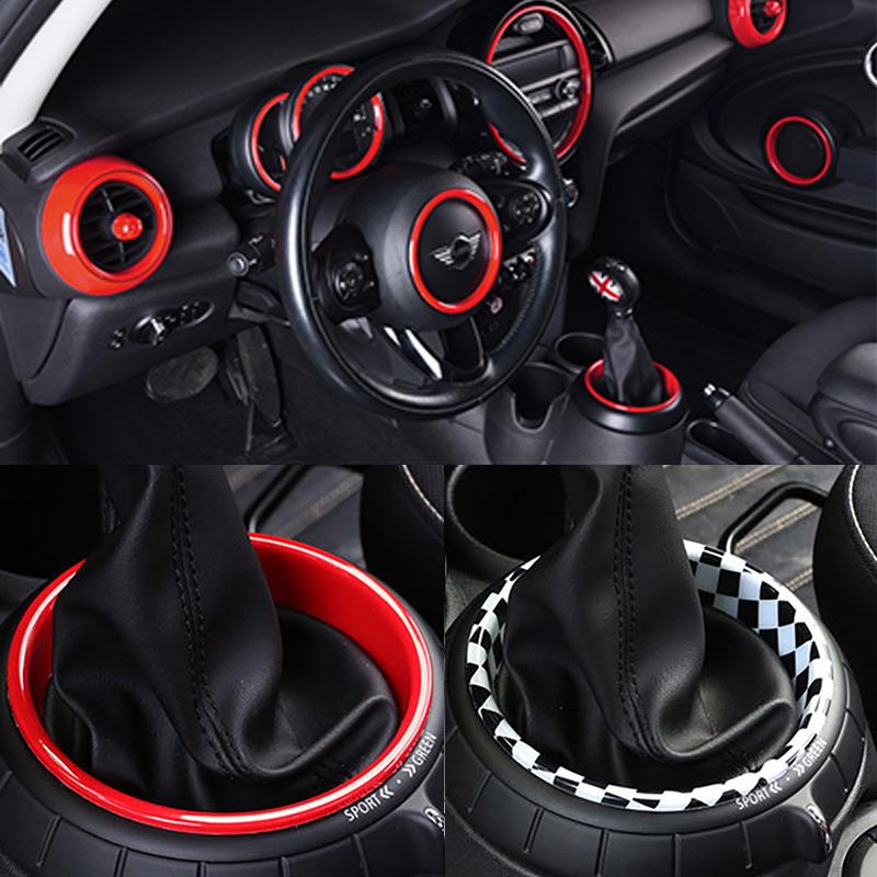 Car Gear Lever Panel Ring Cover For MINI ONE COOPERS JCW Clubman F54 F55 F56 F57 F60 Countryman Interior Decoration Accessories