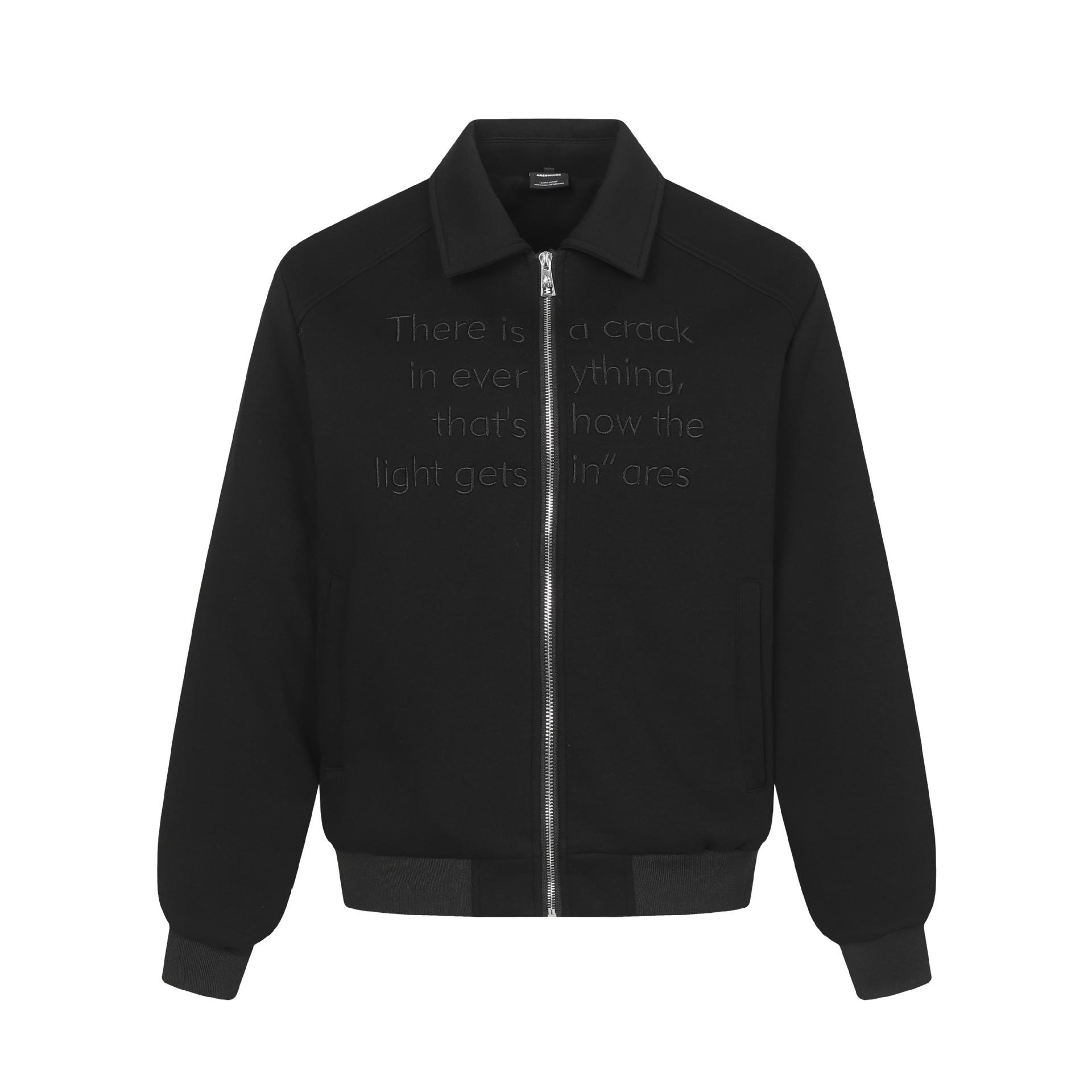 ARES 26 Men s Spring Jacket: 52% Cotton, American Retro Style, Simple Embroidered Letters, Loose Fit Outerwear. Large