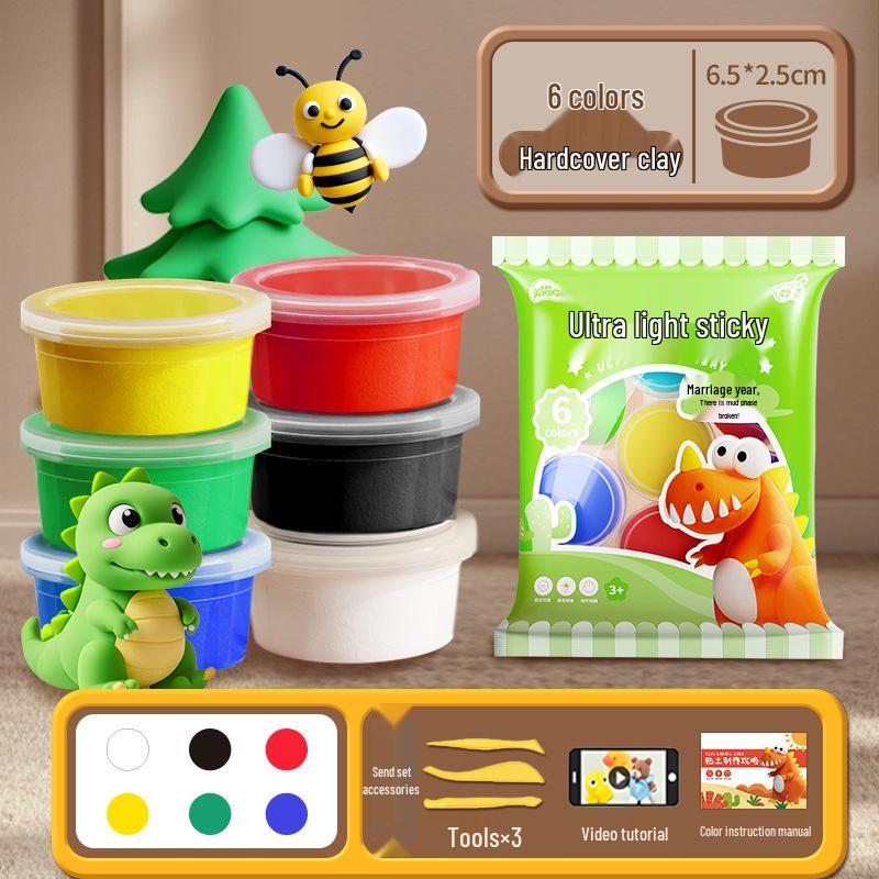 

Набор суперлегкой глины 24 цвета - Круглая коробка Сделай сам Детский ручной пластилин