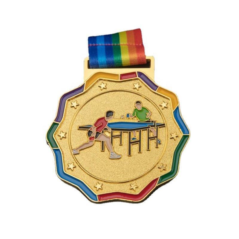 Metal Table Tennis Medals Children Student Games College Table Tennis Medals 65mm