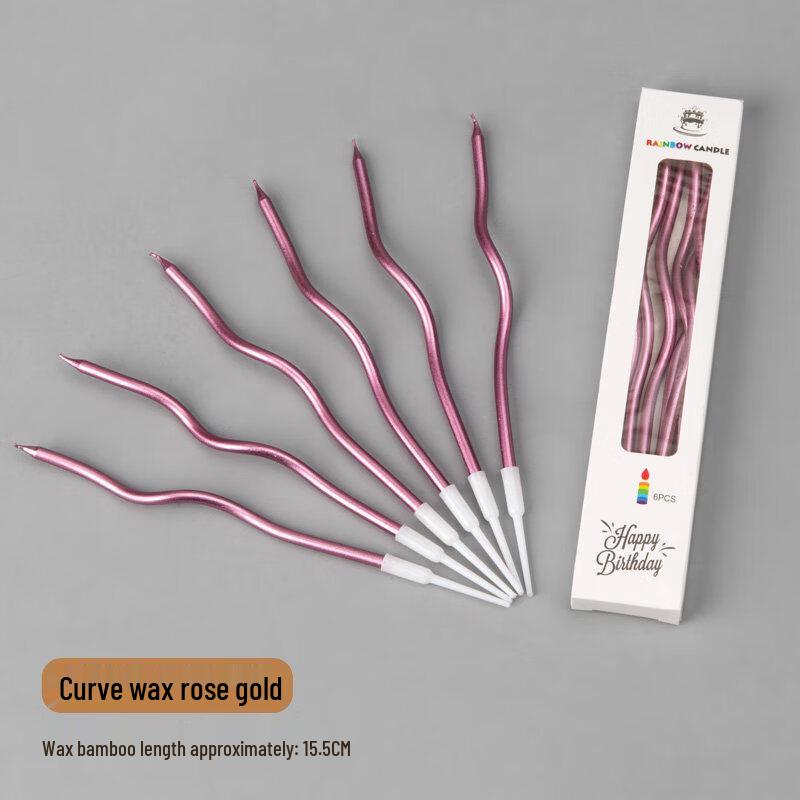 LIEI Rubber Curved Cake Candles