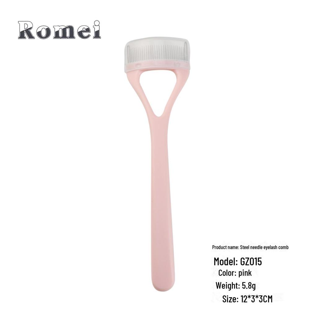 8-in-1 Stainless Steel Eyebrow & Eyelash Comb with Portable Plastic Handle