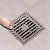 Stainless Steel Shower Floor Drain Thickened Grey Fast Drainage Floor Drain Backflow Preventer Square Drain Filter Plug
