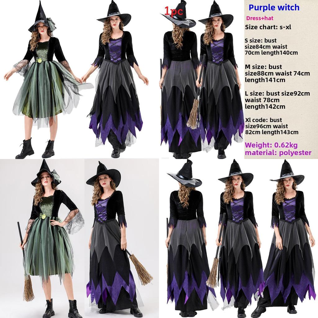 Fantasy Witch Costume For Adults With Polyester Blend Cosplay Dress For Parties