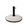 Base de parasol ronde en ciment - MARBUENO SUMMER - 45x36 cm - 20 kg - Blanc - Compatible Ø30/35/38 mm
