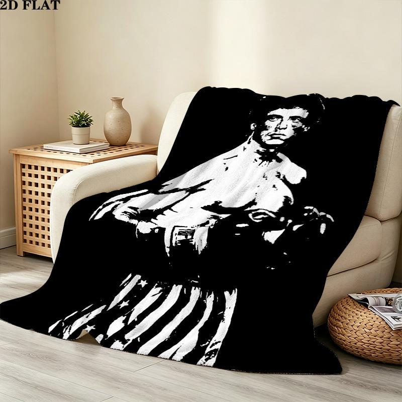 1PC Rocky Patterned Flannel Blanket Suitable For All Seasons For Home Decor Warmth And Comfort Gifts Holiday Present