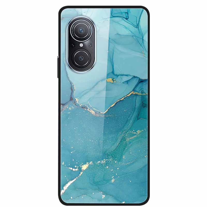 For Huawei Nova 9 10 Case Marble Tempered Glass Cover Hard Back Case For Huawei Nova9 10 SE Capa Nova10 Shockproof Funda Coque