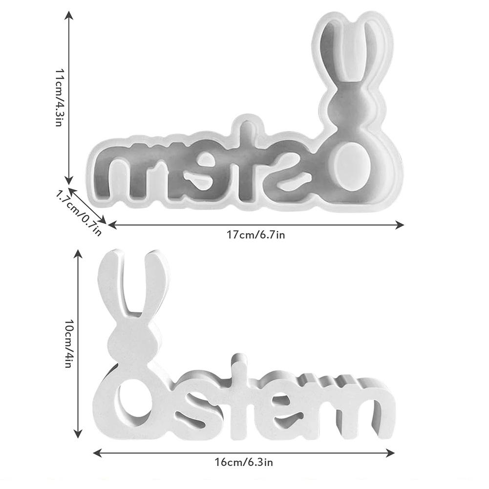 Easter Bunny Decoration Mold Creative DIY Silhouette Silicone Mold Reusable Silicone Bunny Mold for Concrete Gypsum Resin Castin