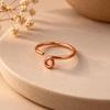 Bague ouverte spirale en cuivre, Anneau ajustable minimaliste, Bijou simple de tous les jours