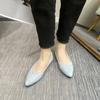 2024 Fashion Slip On Loafers Breathable Stretch Ballet Shallow Flats Women Soft Bottom Pointed Toe Boat Shoes Plus Size 43