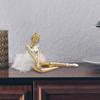 Ballerina Statue European Style Collectible Ballet Dancer Sculpture Artwork for Bedroom Home Office Bookcase Entrance Decor