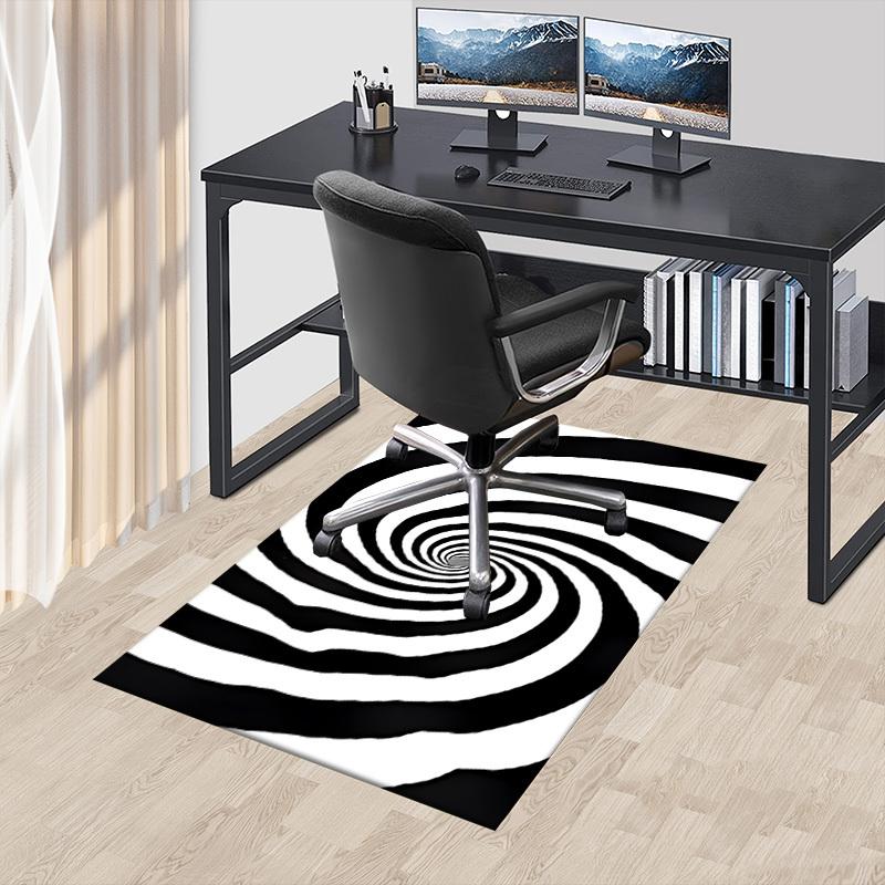 1PC Spiral Pattern Carpet Ultra Soft, Thick & Absorbent, Non Slip Machine Washable Mat for Entryway