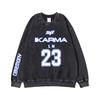 Stray Kids SKZ Karma Crewneck Sweatshirt Kpop Merch Member Name Number Print Vintage Pullover Casual Streetwear Unisex Long Sleeve Tops for Fans