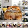 1PC Cute Cat, Cartoon Blanket, All Season Lightweight Home Office Outdoor Nap Multifunctional Blanket