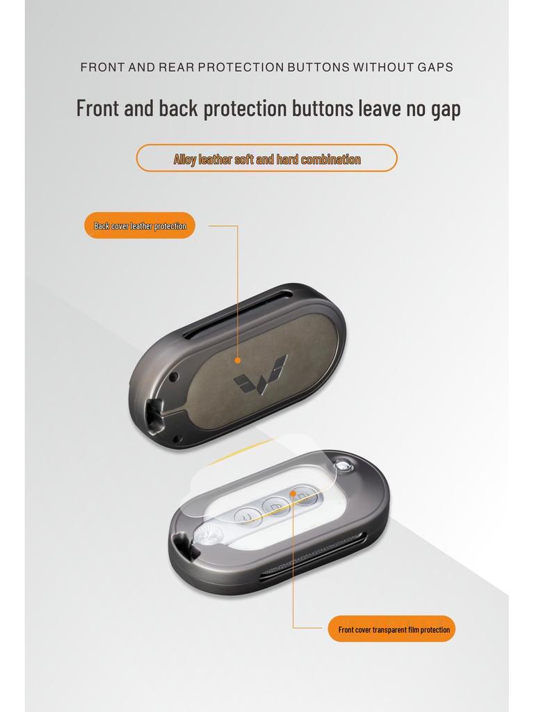 Wuling Hongguang Mini Leather Key Case – Genuine Leather Key Protection with Metal Buckle