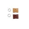 Leather Made In Japan Key Cover Set of Italian Double Ring Brick Natural [MTA Works] 2, Leather, Included, Red,