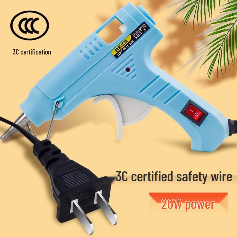 Universal Hot Melt Glue Gun with 7mm Glue Sticks - Perfect for Crafts, Floral Art, and Household Use