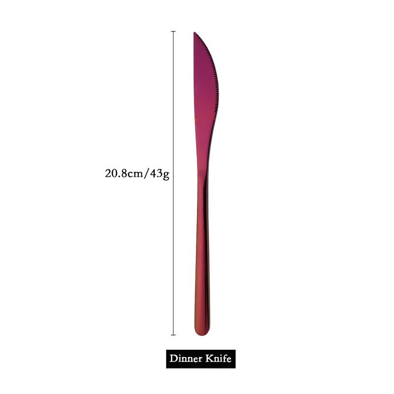 304 Stainless Steel Dinner Knife Cutlery Set 1Pcs Sharp Steak Knife Western Gold Knife Restaurant Table Knife Dinnerware Set