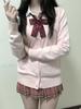 Original JK Basic Solid Color Long Sleeve Cardigan Sweater - Japanese Uniform Style, Versatile Loose Fit Knitted Top.