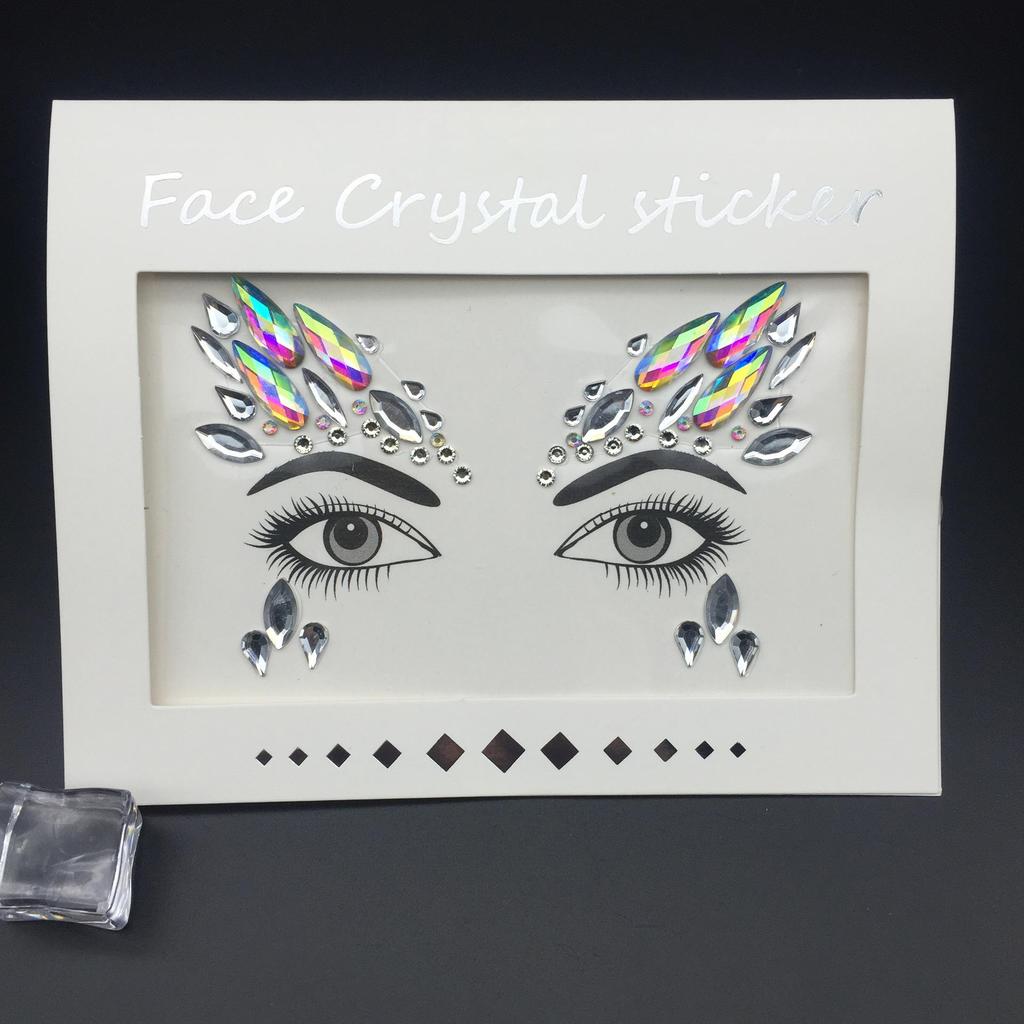 Eco-Friendly Forehead & Face Resin Stickers for Music Festival Makeup