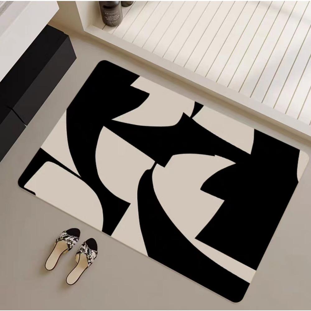 Modern Simple Bathroom Floor Mat Diatom Mud Toilet Quick Drying Door Mat Toilet Absorbent Non-slip Can Be Cut Foot Mat Suction
