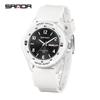 Sanda 6358 Male Female Unisex Student Sports Quartz Watch 5atm Waterproof Luminous Double Calendar Lightweight Drop Resistant