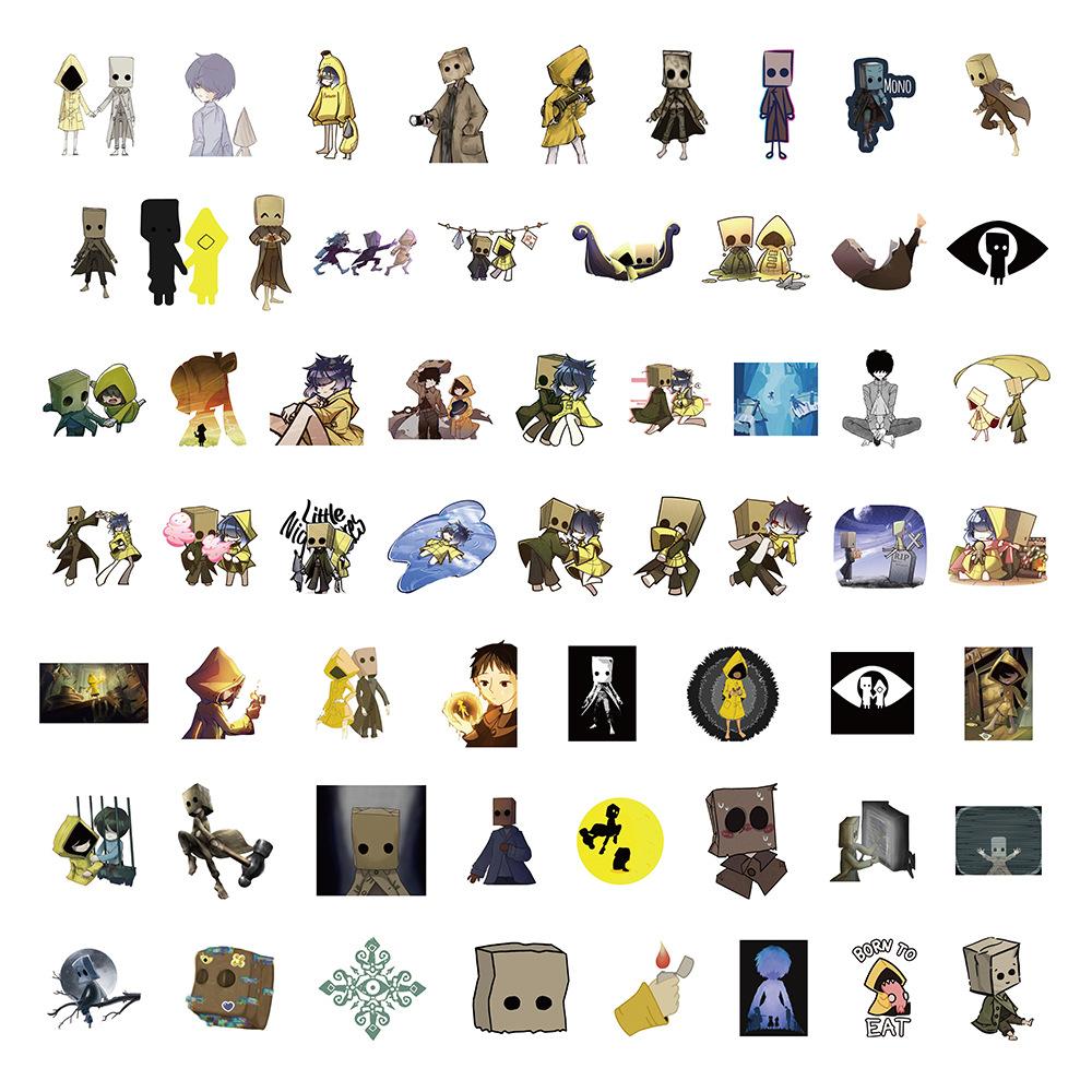 60Pcs/Set Little Nightmares Stickers Waterproof Graffiti Decal Diy Scooter Phone Case Stationery Box Fans Gift