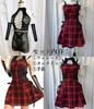 AOTYP Dress Set for and Includes Tank Camisole and Mini Perfect for and Harajuku Perfect for Mori or Available In Red and Size Women's 3-Piece