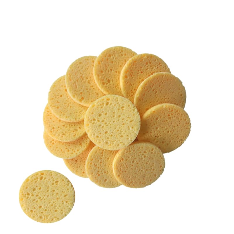 MALUGOGO Facial Cleansing Compressed Cellulose Round Face Cleansing Makeup Remover Gentle On Pore Excess Sebum Wood Pulp X X Cm Sponges, Sponges,