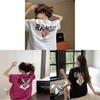 Anime Cartoon Cotton T Shirt For Women Summer Loose Fit Short Sleeve Casual Wear