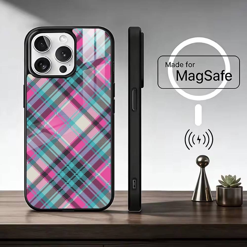 C-Clan Stewart Dress Tartan Phone Case For iPhone17,16,15,14,13,12,11 Plus,Pro Max Magnetic For Magsafe Wireless Charging