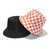 Sunscreen Fishing Hat Checkerboard Plaid Pattern Casual Sunshade Packable Bucket Beach Cap