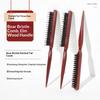 Wooden Handle Hair Comb Hairs Fluffy Three Rows Boar Bristle Combs Hairdressing Back Teasing Brushes Hairdressing Styling Tools