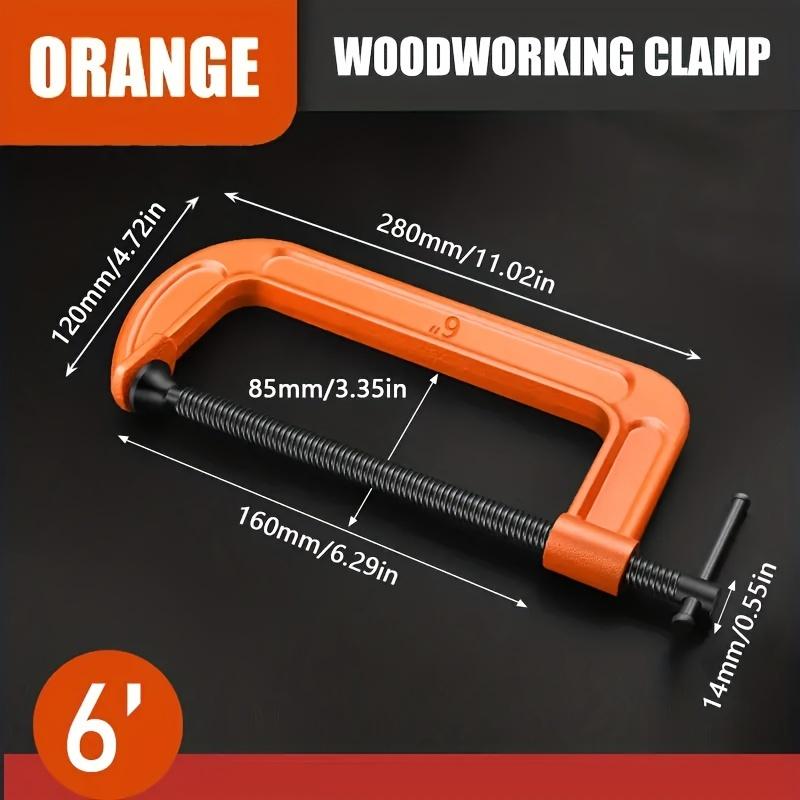 1pc 6" 8" Portable Mounting Heavy-Duty Thickened Adjustable Woodworking Cast Steel C Type G-shaped Clip Clamp
