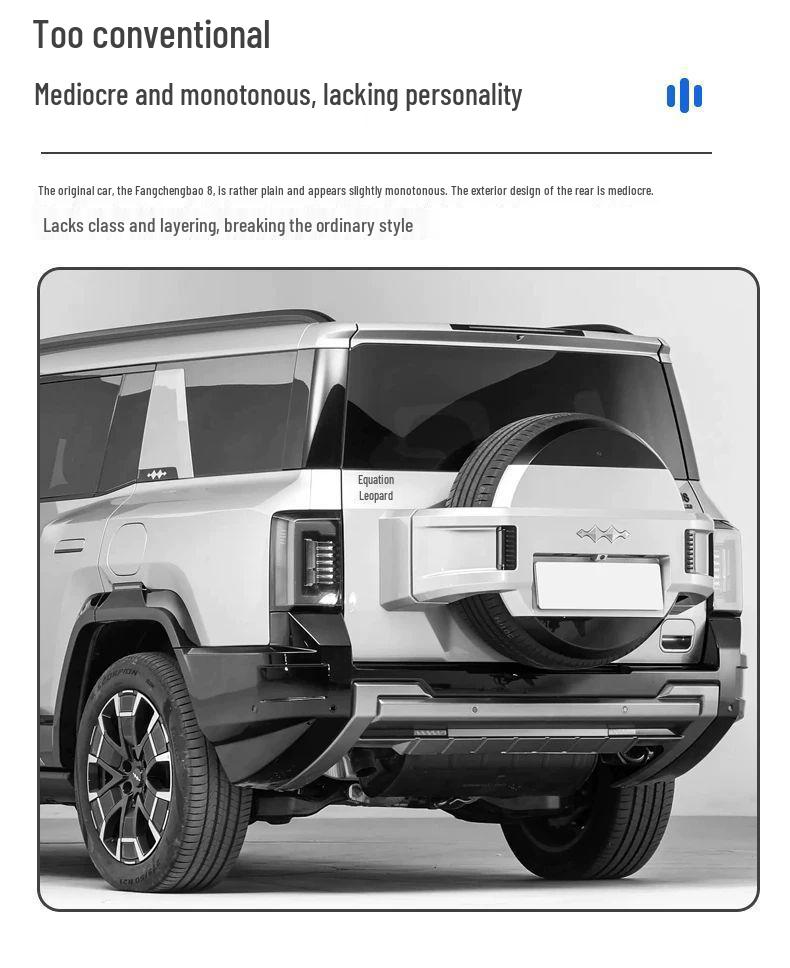 Equation Leopard 8 Special MC Sport Rear Top Diffuser Hole-Free Exterior Upgrade Spoiler