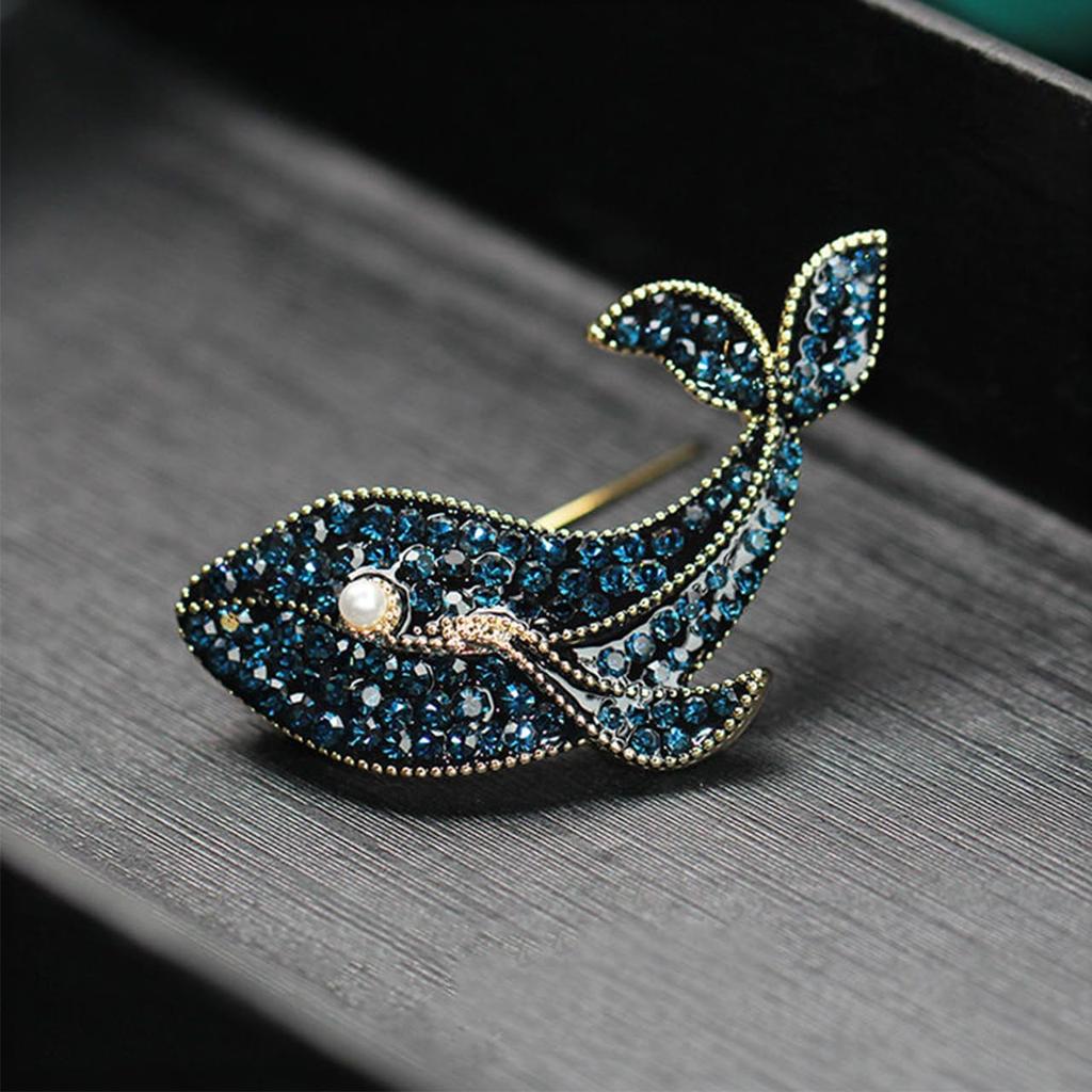 Wieloryb Delfin Morze Broszka Bon Broszka Cyrkonia Lato Brzoskwiniowy Elegancka Ceremonia Zwierzę Uczeń Prezent Urodziny Wydarzenie Damska Męska