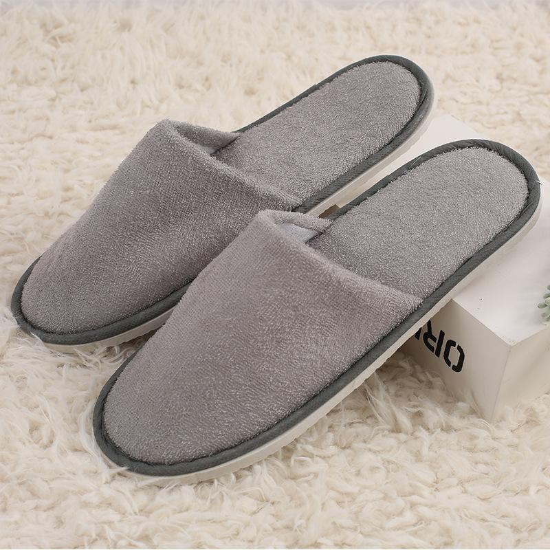Disposable Slippers Hospitality Home Indoor Homestay Hotel Clubhouse Men's and Women's Coral Fleece Thickened Travel
